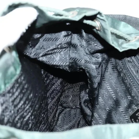 PRADA Backpack Nylon Green Silver Auth 154589 - Picture 13 of 16